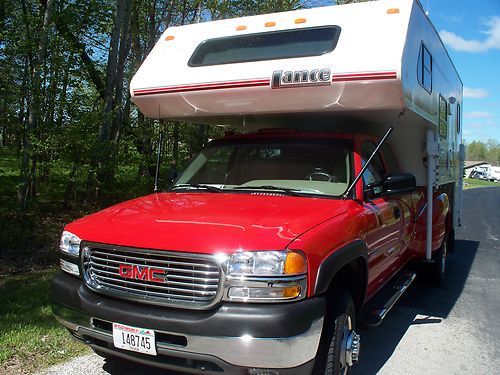 2002 gmc sierra slt 3500 dualie duramax w/ lance camper 38,201 miles