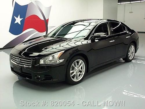 2009 nissan maxima 3.5 s sunroof leather blk on blk 57k texas direct auto