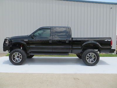 01 f250 lariat (7.3) power-stroke diesel 4wd lifted 37x20 maytag exhaust wow tx!