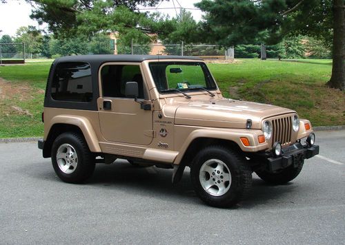 1999 jeep wrangler sahara automatic hard top ac - no reserve auction !!!