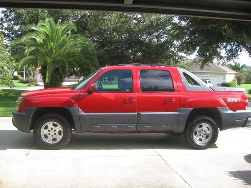 Purchase Used 2002 Chevy Avalanche Red Z71 1500 4 Wheel