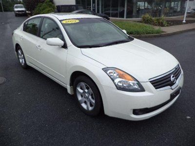 2009 nissan altima sl white tan leather clean carfax 1 owner fully serviced