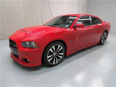 2012 dodge charger srt-8 6.4l red leather navigation reverse camera heated seats