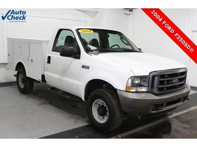Used 04' f350 srw, 4x4, low low miles, and utility body ready for work. save