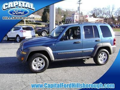 2005 jeep liberty crd diesel sport 4x4 blue one owner clean carfax