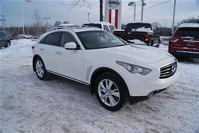 Pre-owned 2013 fx37 awd, premium package, white/black, nav, bose,only 5842 miles