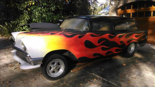 Purchase Used 1956 Chevy 2 Door Wagon Old School Drag Car In