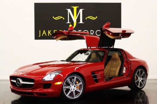 2012 mercedes sls amg, red on tan, only 4k miles, $230k msrp!, loaded w/options!
