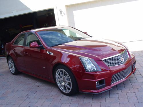 2009 cts v sedan - crystal red - 6 speed - one owner