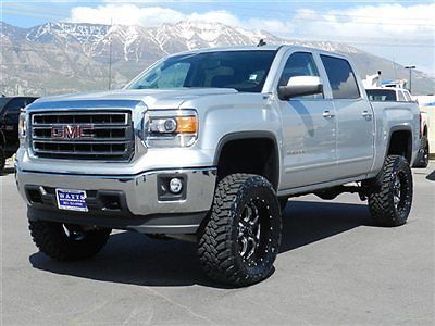 Gmc crew cab sle 4x4 z71 5.3 vortec custom new lift wheels tires low miles auto