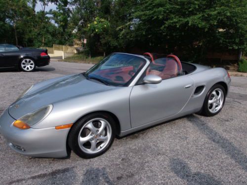 No reserve! beautiful car!! service history,manual w sport pkg boxster red int