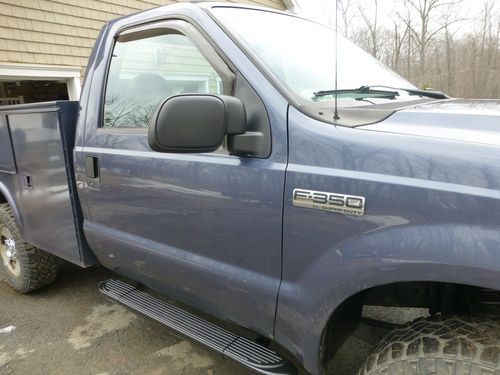 2005 ford f350 super duty auto, utility body, plow, 50k miles, 4wd, blue, air