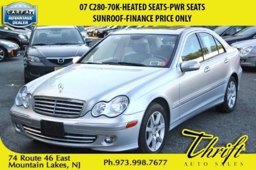 07 c280-70k-heated seats-pwr seats-sunroof-finance price only