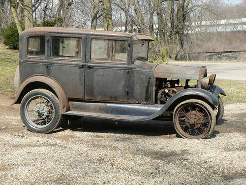 1930 model a 4 dr. sedan,  true barn find, rat rod, hotrod all original