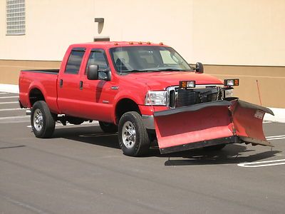 2005 ford f350 250 xlt 4x4 turbo diesel crew cab snow plow non smoker no reserve