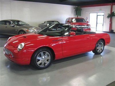 2002 ford thunderbird with matching hardtop 1 owner ca car chrome wheels