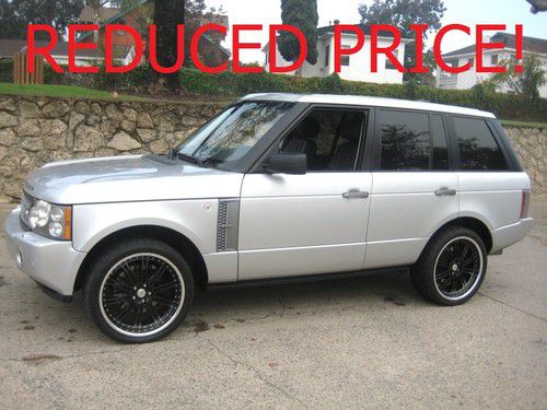 2006 range rover supercharged 390 h.p. 22" wheels 2tvs / dvd 2 calif. owners
