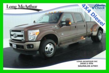 2011 king ranch 6.7 v8 diesel crew cab dually 4x4 leather navigation camper pack