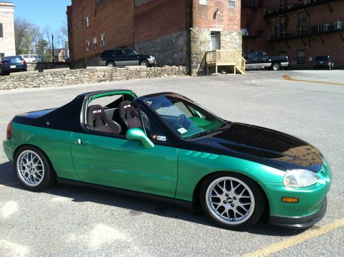 1993 honda civic del sol si jdm motor swap b16a car is built right clean quick