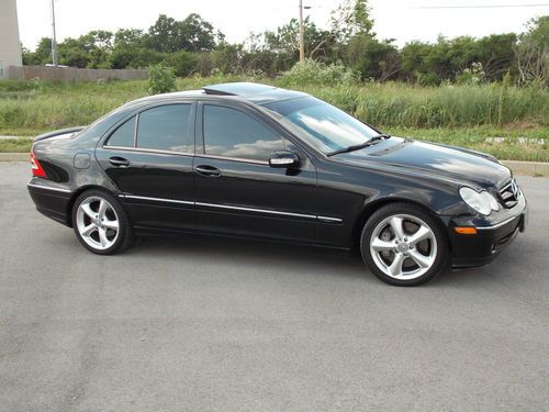 2004 mercedes-benz c230 kompressor sport sedan 6-spd manual, subs, back-up cam