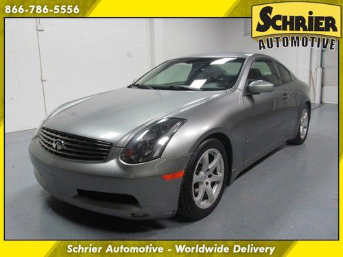 2004 infiniti g35 coupe gray sunroof heated leather 1 owner automatic