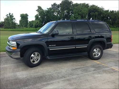 2003 chevrolet tahoe lt - black/tan leather, sunroof, bose, third row!!