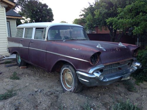 1957 chevrolet bel air rare chevy 9 passenger wagon no reserve