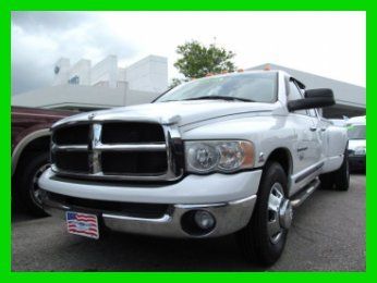 05 white 6-passenger 5.9l i6 dually diesel *are bed cover*leather steering wheel