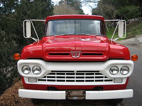 1960 ford f350 flatbed dump truck with only 85700 original miles ( restored )