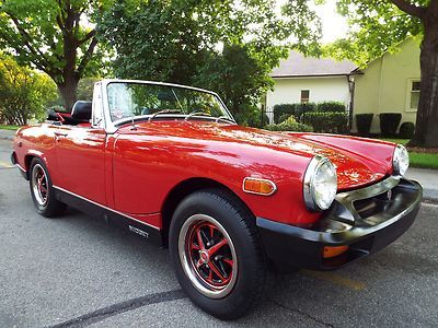 Beautiful 1977 mg midget 1500 roadster 1.5 litre red on red nice !! wow !!