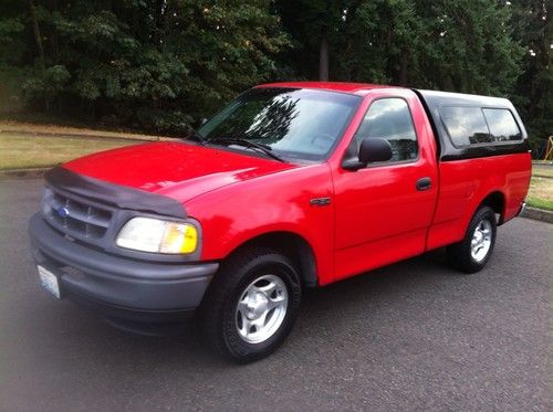 1997 ford f-150 shortbed low miles red lil sweetheart!! no reserve!!!