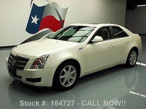 2009 cadillac cts 3.6l pano sunroof nav htd leather 40k texas direct auto