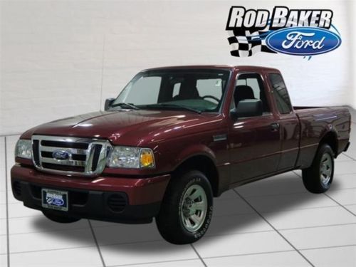 V6 xlt red one owner local trade power windows and locks extended cab chrome