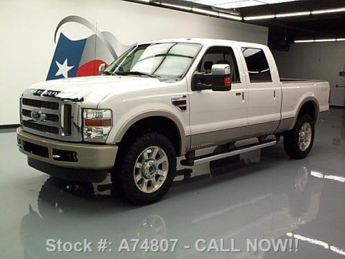 2010 ford f350 king ranch crew 4x4 diesel htd seats 38k texas direct auto