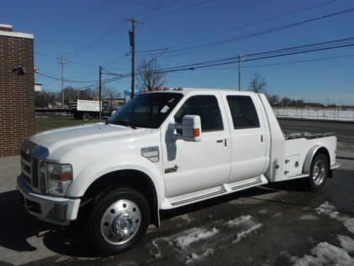 08 ford f-450 western hauler 114000 miles crew cab diesel leather new tires
