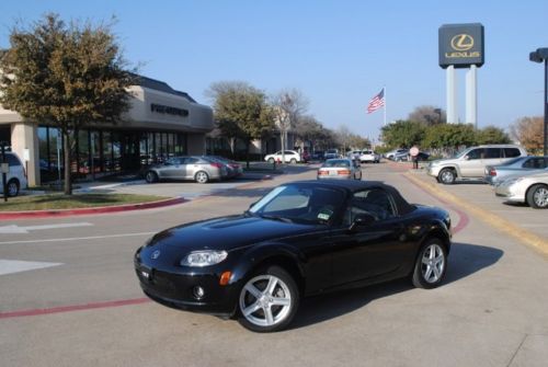 2008 black mazda mx-5 miata convertable coupe cd  power one owner low miles