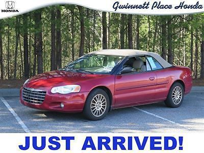 Chrysler sebring conv 2dr touring low miles convertible automatic gasoline 2.7l