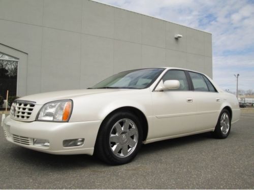 2003 cadillac deville dts only 58k miles 1 owner pearl white loaded stunning