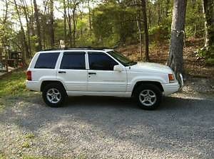 Jeep grand cherokee 4x4 white orvis edition 1998 sunroof  v-8 awd auto