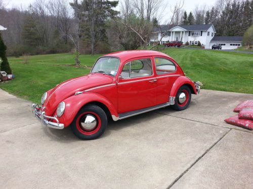 Buy Used 1965 Vw Beetle Red With White Interior Excellent