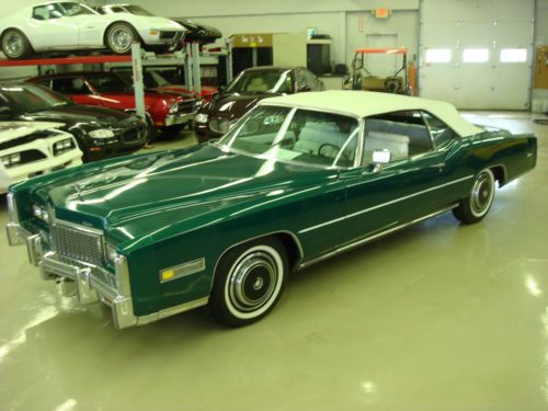 1976 cadillac eldorado convertible, white leather int., 68k, clean and nice cond