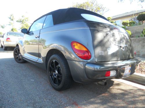 2005 pt cruiser conv touring edition charcoal gray black top and interior
