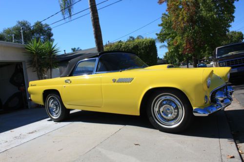 1955 ford thunderbird convertible yellow nice clean california 55 t-bird