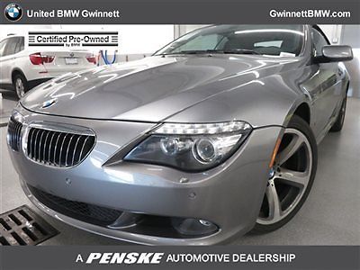 650i 6 series low miles 2 dr convertible automatic gasoline 4.8l 8 cyl space gra