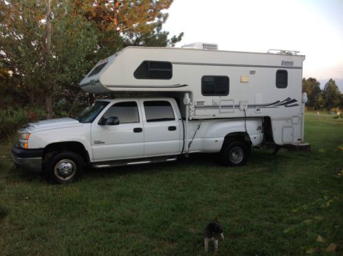2005 chevy 3500 lt crewcab dually with 2001 lance camper with slide out