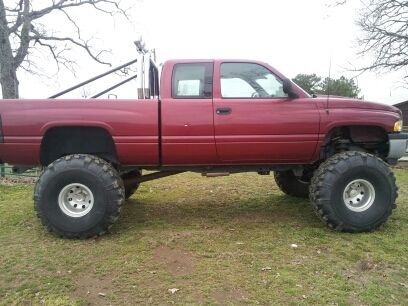 1995 dodge ram 1500 extended cab monster lifted 4x4 360 ci 44 swampers