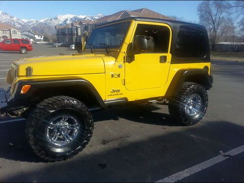 2006 jeep wrangler x sport utility 2-door 4.0l teraflex lift, extras