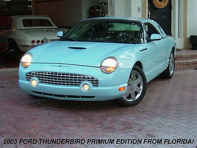 2003 ford thunderbird in desert sky blue metallic from florida! best buy on ebay