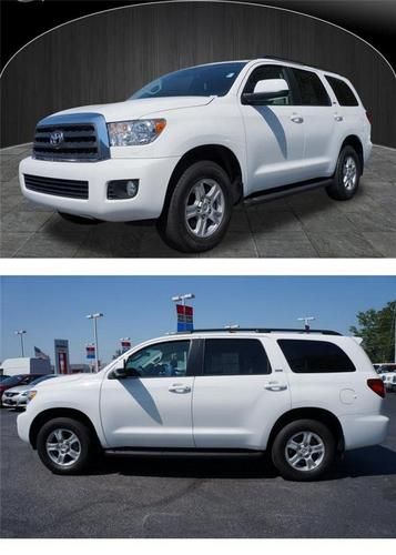 2012 toyota sequoia sr5 super white with graphite interior