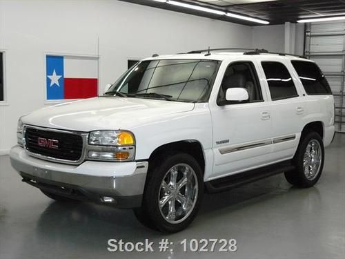 2004 gmc yukon slt 8pass htd leather bose 22's only 50k texas direct auto